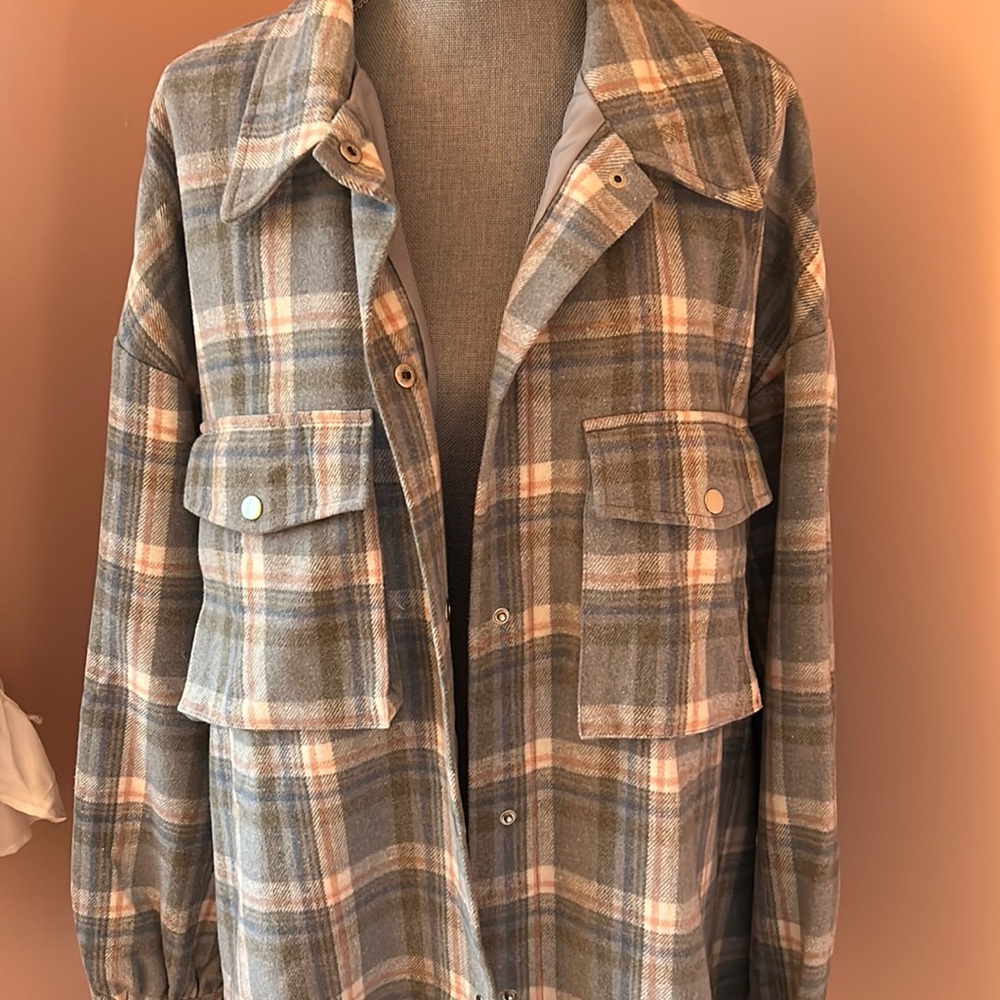Missguided oversized Flannel Jacket